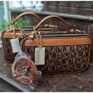 Jual tas bonia original sling camera bag monogram singapore Diskon