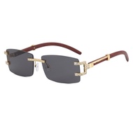 Trendy Rimless Sunglasses Men Women Fashion Frameless Rectangle Sun Glasses Retro Shades-*-&