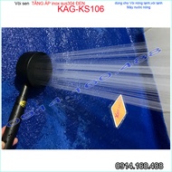 Vòi hoa sen tắm KAG-KS106 tăng áp trọn bộ SUS304 màu đen sang trọng Shower head 1 tay sen + 1 dây 1.