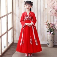 MERAH PO️Red Dress qipao hanfu cheongsam girls Chinese New Year cny oriental