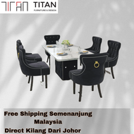 Butterfly TITAN Meja Makan Marble Set Dining /  Meja Set Meja Makan Marble Dining Table Dining Set 4