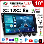(8GB+128GB) Android Player for Perodua Alza 2009-2024 10inch 2din Car Stereo with 360 Camera