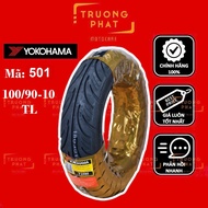 Vỏ lốp xe YOKOHAMA 100/90-10 không ruột mã S501 dùng cho Lead Atila SCR...
