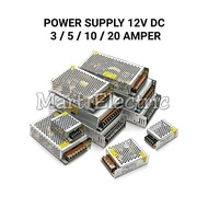 power supply 12v dc 3/5/10/20 amper /trafo adaptor 3/5/10/20 amper - 10 amper