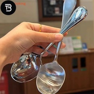 TB Large Stainless Steel Round Head Buffet Serving Spoon Thicken Kitchen Dinner Dish Soup Rice Weste