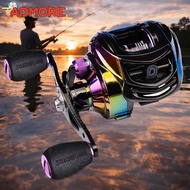 ADMORE Fishing Baitcast Reel, Colorful 9+1 BB Bearing Baitcasting Reel, Durable Shallow Spool High S