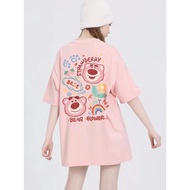 LUXE APPAREL | Lotso T-Shirt | Women's Casual Imported T-Shirt Top with Cute Lotso Cartoon Model | 0