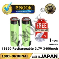 ENOOK 18650 Rechargeable Battery 3.7v 3400mAh with Free Battery Box Original Nickel Lithium Battery