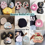 READY STOCKFor Baseus Bowie H1 H1i Headphone Hard Case Pure black Headset Earpads EVA Casing Box