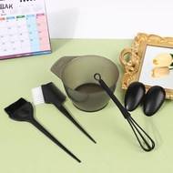 BAK 5Pcs Hair Dye Brush Bowl Set With Ear Caps Mixing Rod Hair Tint Dying Coloring Applicator Brush 