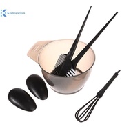 Kudosation 5Pcs Hair Dye Brush Bowl Set With Ear Caps Mixing Rod Hair Tint Dying Coloring Applicator