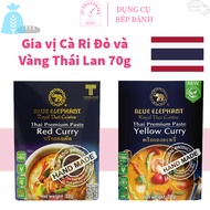Thai Blue Elephant Red and Yellow Curry seasoning 70g, Red and Yellow Curry 100% natural without MSG