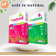 REAM Giấy in photo IK NATURAL A4 ĐL 70g ( 500 tờ/ ram) - Giấy in photocopy chất lượng