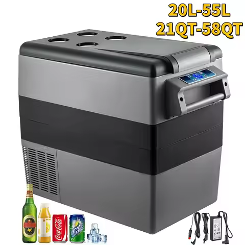 SucceBuy 20L22L35L45L55L Car Refrigerator Mini Fridge Freezer Portable Compressor Cooler 12/24V DC 1