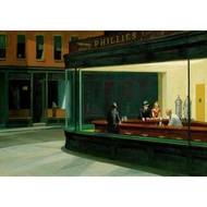 Hottest Edward Hopper Nighthawks Silk Poster Decorative Painting Dynamic canvas