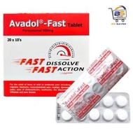 Avadol Fast Paracetamol 500mg - 10 Tablets
