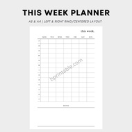 [PDF] This Week Planner, Weekly Planner Weekly Agenda Printable Planner PDF, Planner Template
