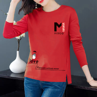 baju t shirt perempuan women's loose tshirt korean long-sleeved tees tee / baju tshirt perempuan Lengan panjang