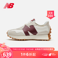 NEW BALANCE NB官方女鞋327系列舒适复古时尚潮流百搭休闲运动鞋 灰色/米白/酒红 WS327KA 39(脚长25cm)