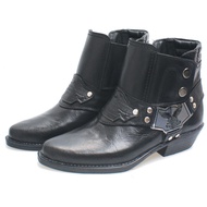 Men's cowboy boots B3 boots black leatherTouring - men's motorcycle shoes - biker shoes