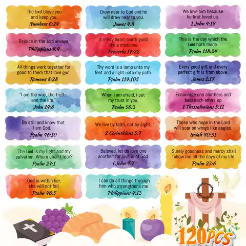200pcs Bible Inspirational Stickers Colorful Bible Verse Stickers Christian Planner Religious Sticke