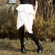 [Kwankao] WHITE RUFFLE SKIRT