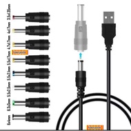 USB to DC cable 5V 3A  - Size 5.5 , 4.0 , 3.5 , 2.0 Universal Fan Audio Facial Cleanser Charge