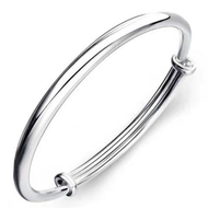 手镯女生 【S999纯银手镯】bracelet银手镯女节日礼物千足银简约手环银手链【情人节礼物】