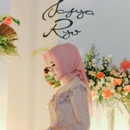 Initial Name Backdrop for Engagement Decoration, Gold Cork