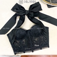 Satin silk bow corset wears 2 styles m169
