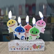 Baby Shark sea animal theme birthday cake topper candle children birthday party candles birthday baby shark ping Fong