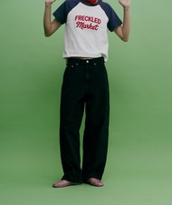 The Freckled Market - Baggy Jeans 002 กางเกงยีนส์ขากระบอก สีดำฟอก