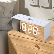 digital clock Smart FM FM Radio Clock LED Mirror Clock Student Snooze Alarm Clock Large Character Mu
