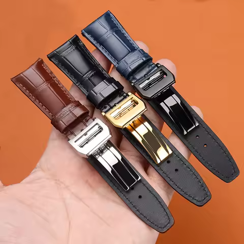20mm 22mm Curved End Calfskin Watch Strap Bracelet for IWC IWC Portugal 7 Betafeno Cowhide Watchband