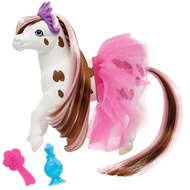 Horses Color Changing Bath Toy | Blossum The Ballerina Horse | Brown/White with Surprise Pink Color 