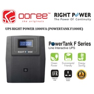 RIGHT POWER 1000VA UPS (POWERTANK F1000E) AVR AVS AUTOMATIC VOLTAGE STABILIZER REGULATOR WITH 3 UK O