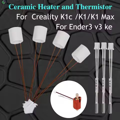 For Ender 3 V3 KE Ceramic Heater For Creality K1c /K1 /K1 Max Hotend Thermistor Cartridge Sensor & C