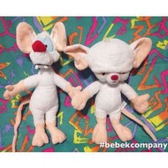 Warner Bros. 1998 Hanna barbera 兩隻老鼠打天下 Pinky And The Brain Plush Toy 玩偶 古董玩具