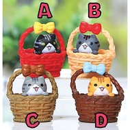 Miniature cat cake Topper Figure cat Basket/