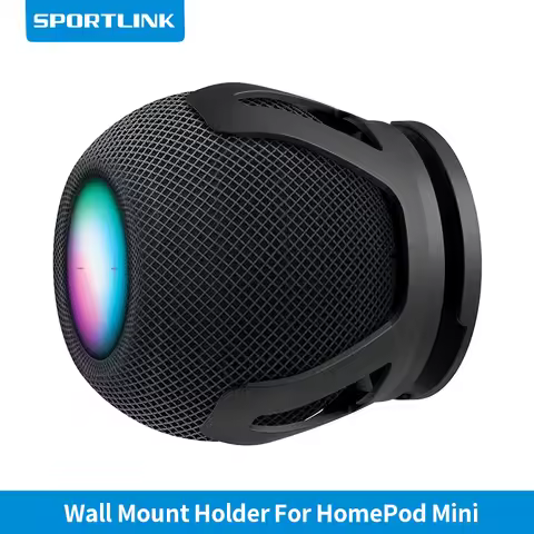 SPORTLINK Self Adhesive Drilling Wall Mount Bracket For HomePod Mini Holder With Cord Management Spa