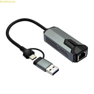 Doublebuy MultiStandard USB To Ethernet Adapter IEEE802 3bz Compliant 10Gbps Data Transfer