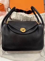 🐴 Hermes Lindy 26 黑色TC皮 金扣🩷送小禮物一份
