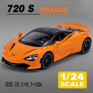 LEO 1:24 McLaren 720S ประตูเอฟเฟกต์เสียงและแสงสามารถเปิดได้โมเดลรถโลหะผสม diecast ของเล่น โมเดล ของเ