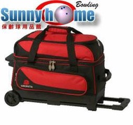 Sunny Home 保齡球用品館 - 進口美國原廠Ebonite拉桿式雙球袋《黑紅》最新款式保齡球袋
