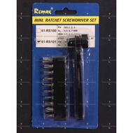 REMAX MINI RATCHET SCREWDRIVER SET (Phillips / Slotted / Star Bits) 3 IN 1