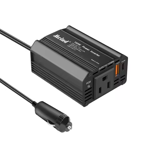 Meind 150W Car Power Inverter PD 20W&QC 3.0 USB Charger DC 12V to AC 110V Converter Laptop Charger O