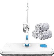Squeeze Flat Mop,360 Rotation Spin Mop Wet/Dry Floor Cleaning,Hand Wash Free,2 Reusable Mop Pads with Long Commemoration Day Better life