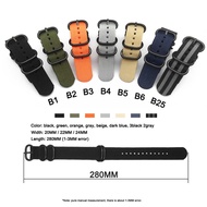 20 mm nylon nato watchband 22 mm 24 mm