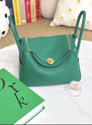 🐴🆕 Hermes Lindy 26 絲絨綠U4 金扣 Clemence Stamp W