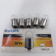 (3pcs PHILIPS 12821CP) (1 Leg) (Single Filament) 67 12v R5w Car Tail Lamp Light & Number Plate Licen